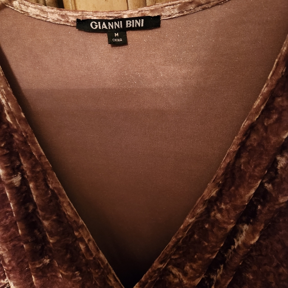 Velour wrap dress